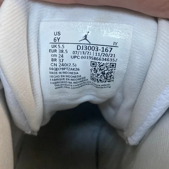 AIR JORDAN KIDS 13 RETRO GS SHOES 'WHITE/UNIVERSITY RED